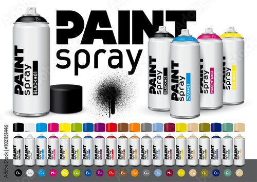 Illustration de bombes de peinture pour graffiti