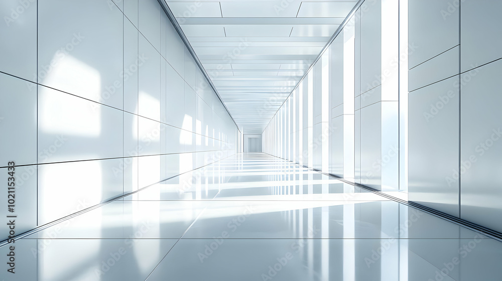 White Corridor 3D Illustration White Corridor 3D Illustration
