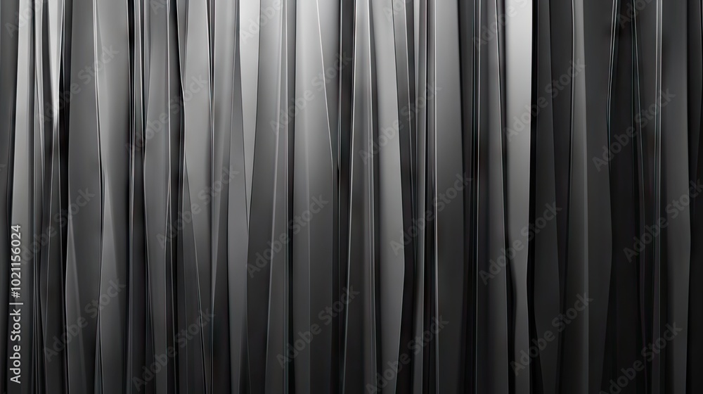 Obraz premium Abstract close-up of sleek, vertical black and gray lines creating a modern and minimalistic texture.