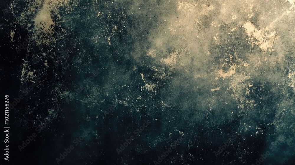 An abstract dark textured background featuring a blend of blue and gold tones, evoking a moody and mysterious atmosphere.