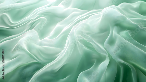 Abstract Green Fabric Texture Background