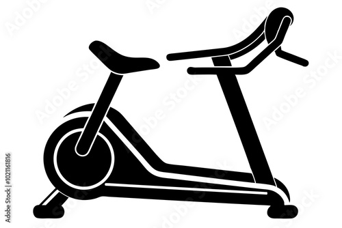 jogging machine  silhouette vector illustration