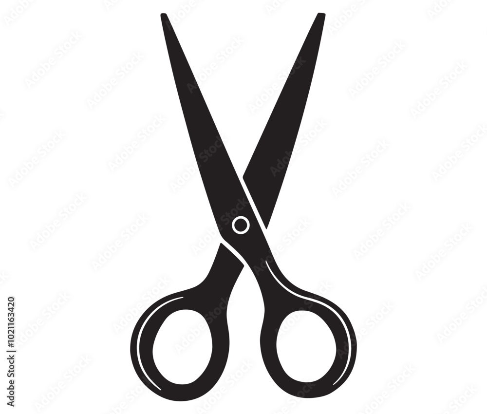 Scissors isolated on white background, Scissors icon design, Silhouette scissors icon Scissors isolated on white background, Scissors icon design, Silhouette scissors icon