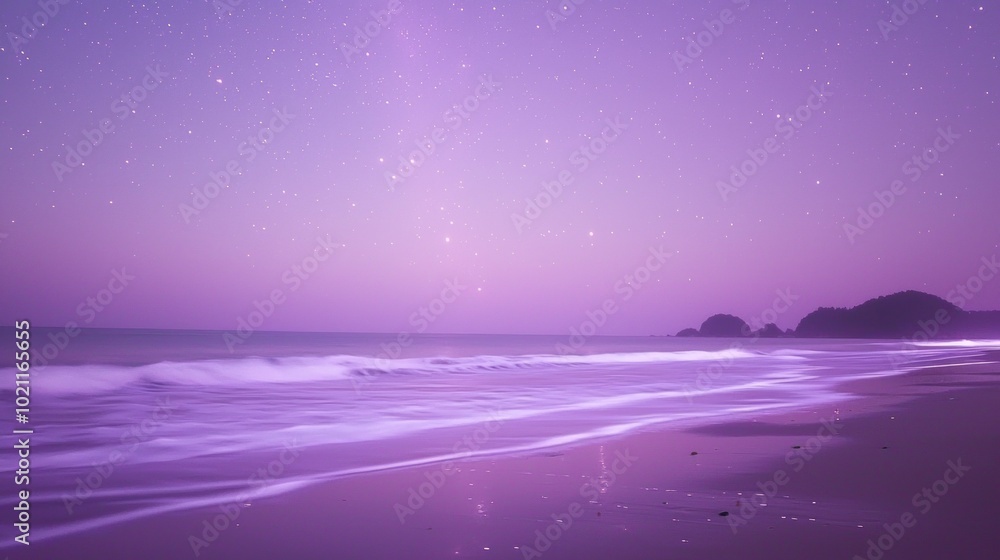 Serene Twilight Beachscape in Unseen Thailand with Stars Filling the Sky - High Detail Photography Serene Twilight Beachscape in Unseen Thailand with Stars Filling the Sky - High Detail Photography