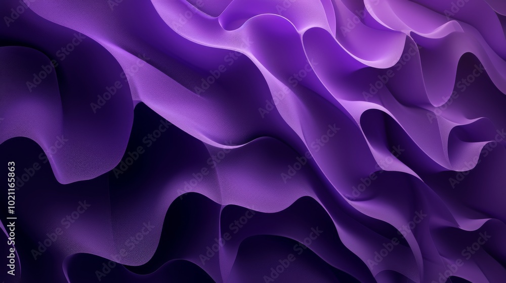 Obraz premium Abstract Purple Wave Pattern - Digital Art Design