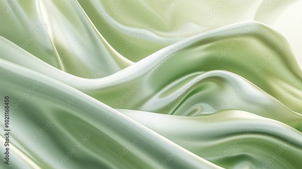 Obraz premium Abstract Green Silk Fabric Texture Background