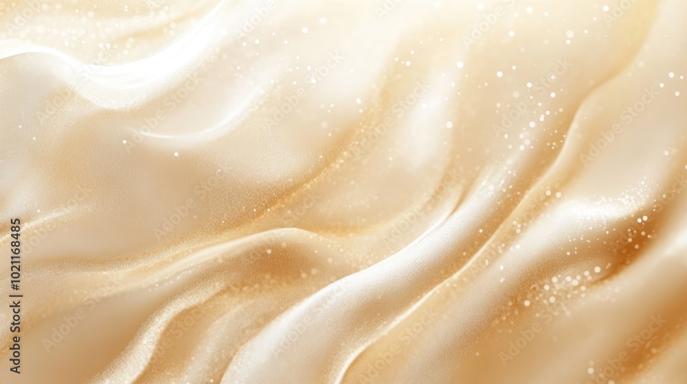 Smooth, shimmering golden fabric flowing gently, creating an elegant and luxurious appearance. Smooth, shimmering golden fabric flowing gently, creating an elegant and luxurious appearance.