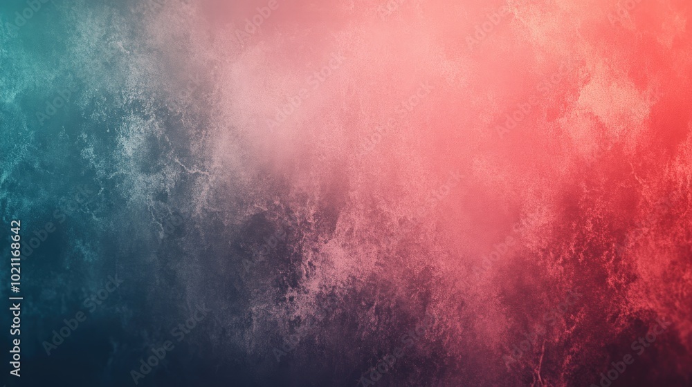 Fototapeta premium Abstract gradient background blending shades of blue and coral.