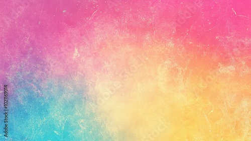 A vibrant gradient of pink, purple, and yellow hues creates a cheerful and lively abstract background.