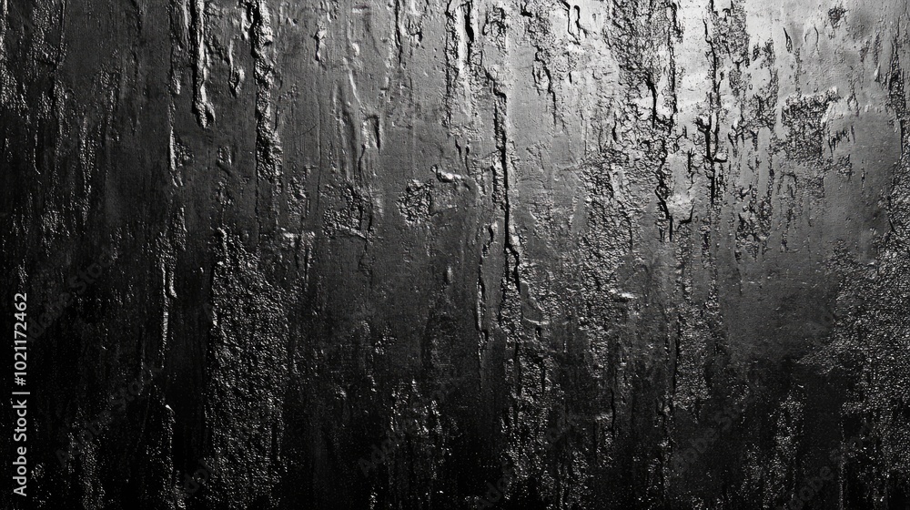 Naklejka premium Textured black surface with intricate patterns and a glossy finish, creating a dramatic and sophisticated ambiance.