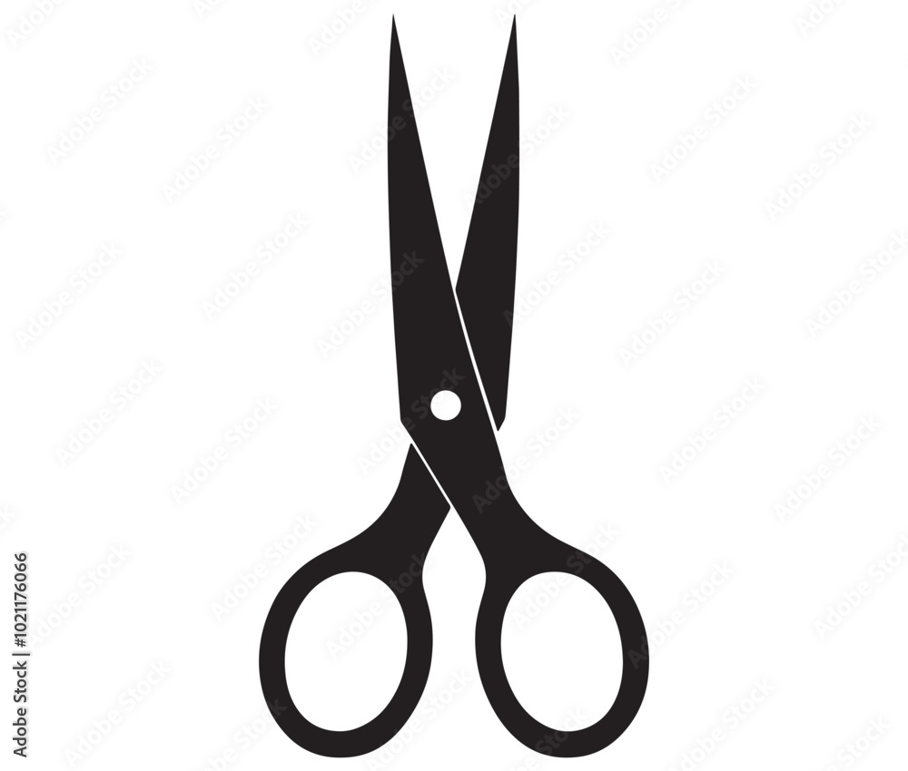 Scissors isolated on white background, Scissors icon design, Silhouette scissors icon Scissors isolated on white background, Scissors icon design, Silhouette scissors icon