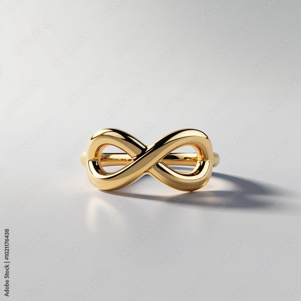 14k yellow gold infinity symbol ring timeless design on plain white background 14k yellow gold infinity symbol ring timeless design on plain white background