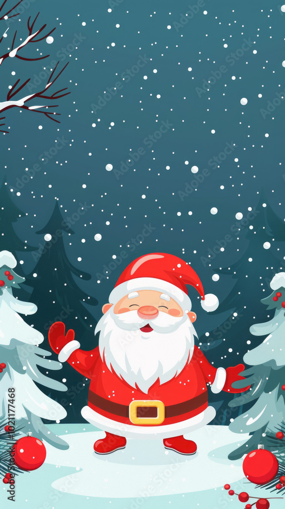 Santa Claus cheerfully carries a bag of gifts beside a beautifully decorated Christmas tree,Generated By Ai Santa Claus cheerfully carries a bag of gifts beside a beautifully decorated Christmas tree,Generated By Ai