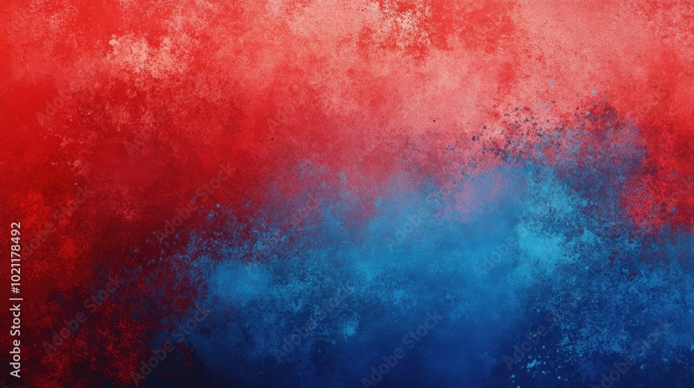 Obraz premium A vibrant gradient blending deep red and blue tones, creating a dynamic and energetic backdrop.