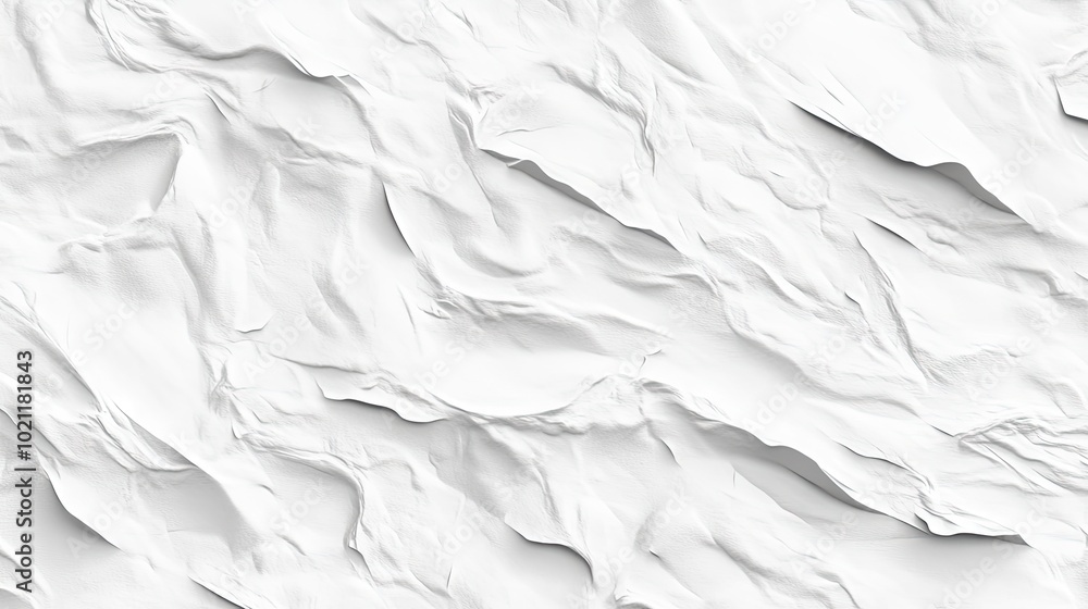 Obraz premium A textured, abstract background featuring wavy white paper-like folds.