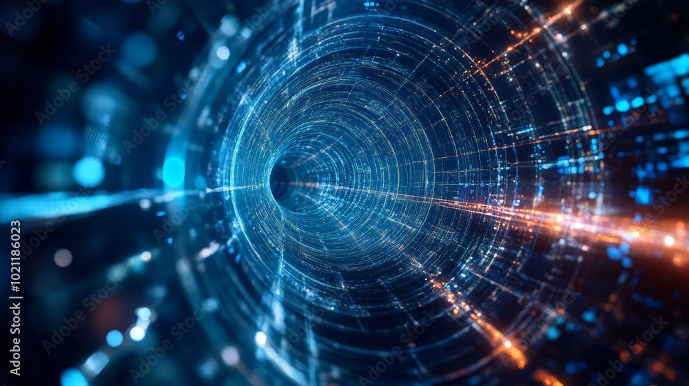 Abstract Representation of Data Flow Through a Digital Tunnel Abstract Representation of Data Flow Through a Digital Tunnel