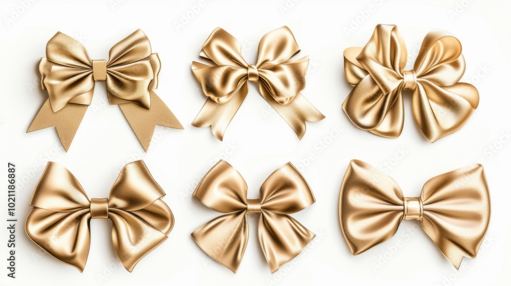 Golden Satin Ribbon Bows: Gift Wrapping Ideas Golden Satin Ribbon Bows: Gift Wrapping Ideas