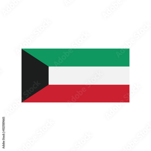 Free Download Flag of Kuwait flat vector design on blue background - GFXLoad
