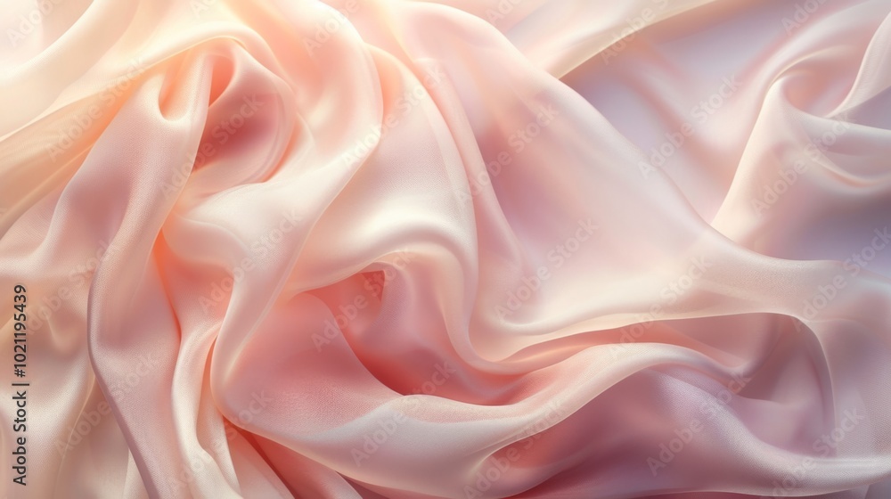 Obraz premium Soft Pink Silk Fabric Texture - Close Up Photography