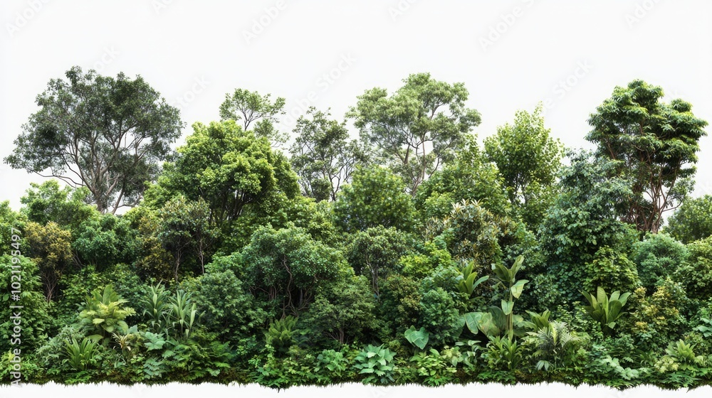 Fototapeta premium A group of trees standing close together in nature
