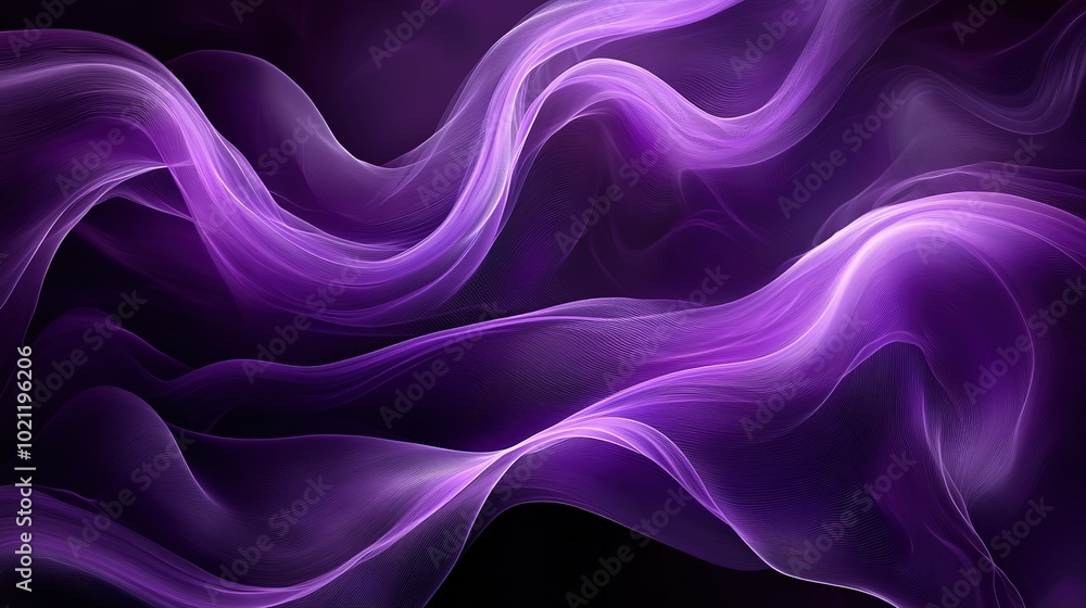 Obraz premium Dark purple Abstract waves background