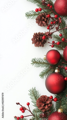 Wallpaper Mural Christmas ornament decoration white background Torontodigital.ca