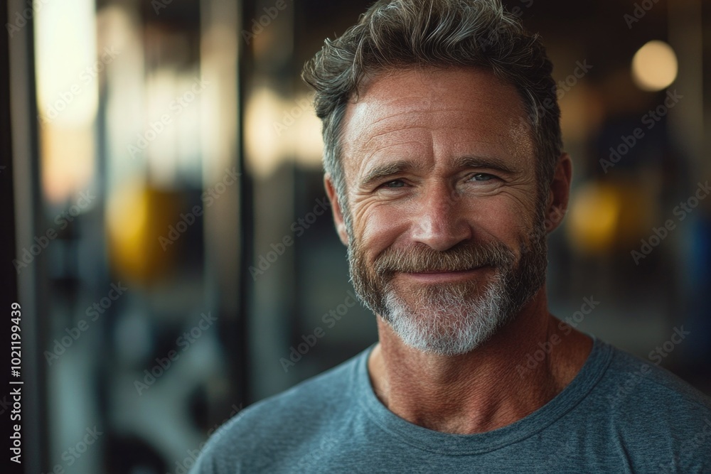 Obraz premium Portrait of a bearded man from the chest up