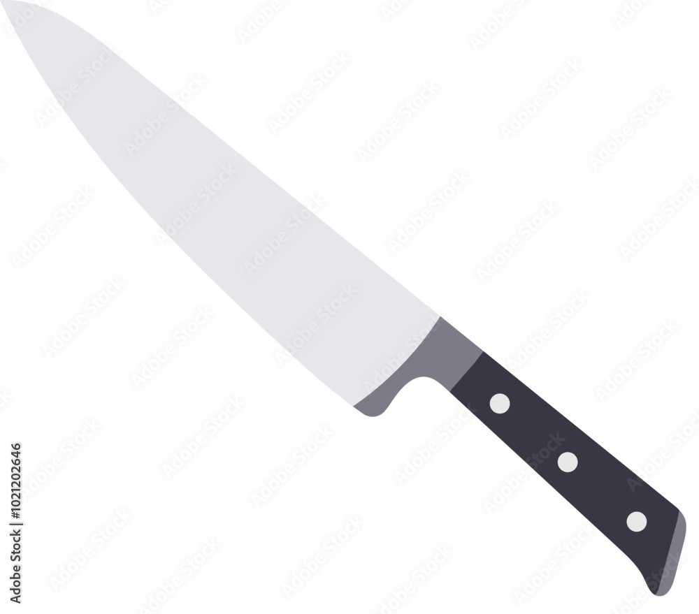Kitchen Knife Cooking Utensil Illustration Isolated on White Background Kitchen Knife Cooking Utensil Illustration Isolated on White Background