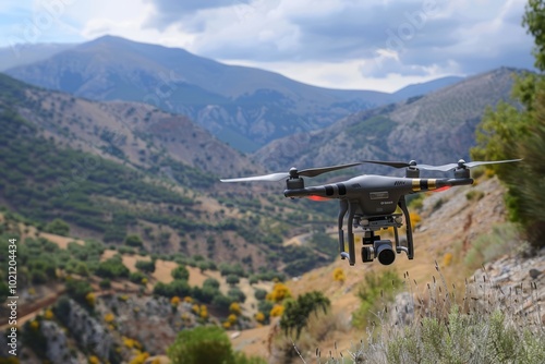 Drones used in a search and rescue mission in a mountainous area on International Drone Day