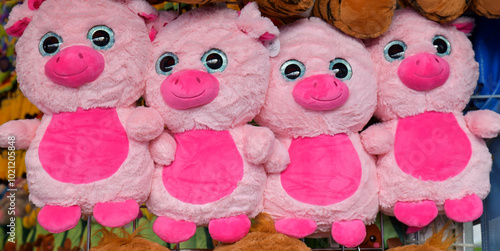 Stuffed animal prizes at the Carnival