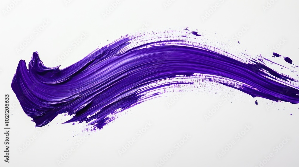 A vibrant purple paint stroke on a white background, showcasing artistic expression. A vibrant purple paint stroke on a white background, showcasing artistic expression.