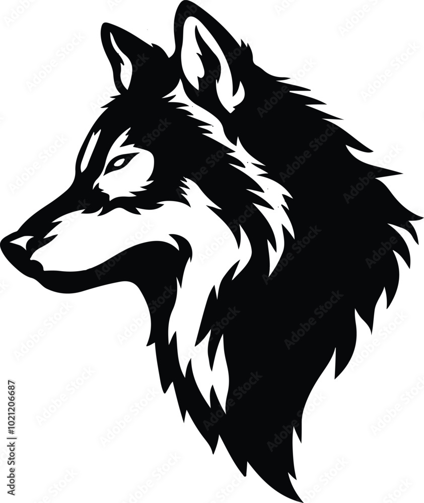 wolf head isolated on white wolf head isolated on white