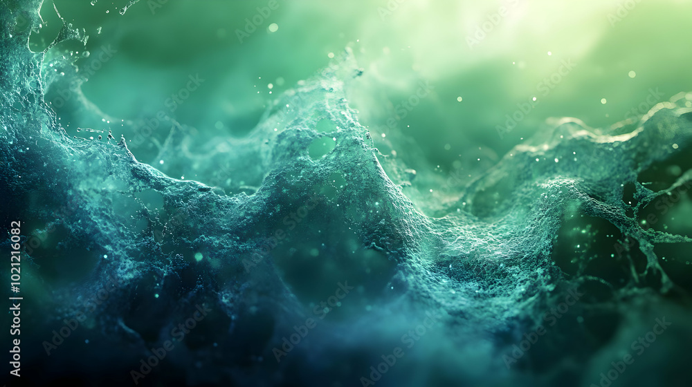 Abstract 3D Green Water Splash Background Abstract 3D Green Water Splash Background