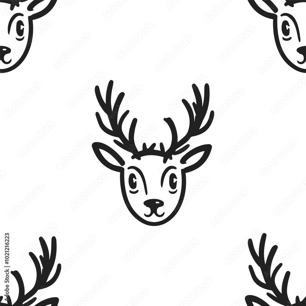 Seamless Christmas deers vector pattern for festive design
Seamless Christmas deers vector pattern for festive design