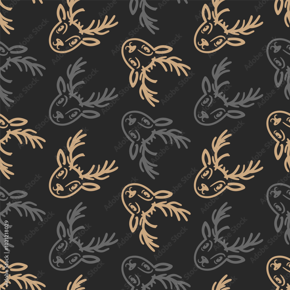Seamless Christmas deers vector pattern for festive design
Seamless Christmas deers vector pattern for festive design