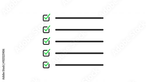 Task checklist tick mark animation video