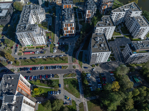 Aerial view of Katowice Poland