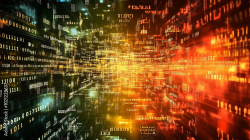 Wallpaper Mural Futuristic Abstract Digital Data Streams and Networks Torontodigital.ca