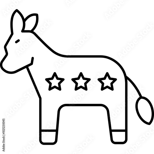 American Democratic Symbol vector icon