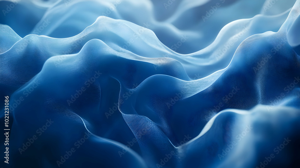 Obraz premium Abstract Blue Wavy Background