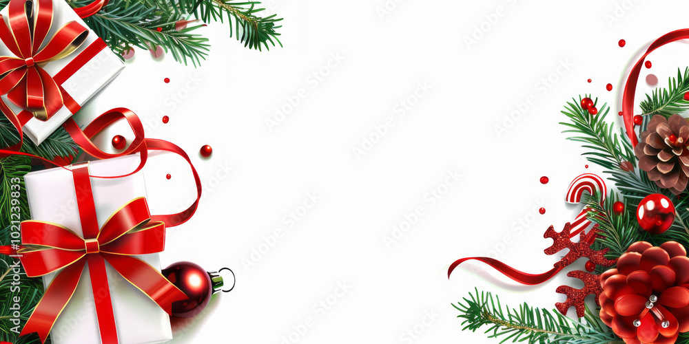 Christmas frame with holly berries and pine branches for holiday decoration,Generated By Ai Christmas frame with holly berries and pine branches for holiday decoration,Generated By Ai
