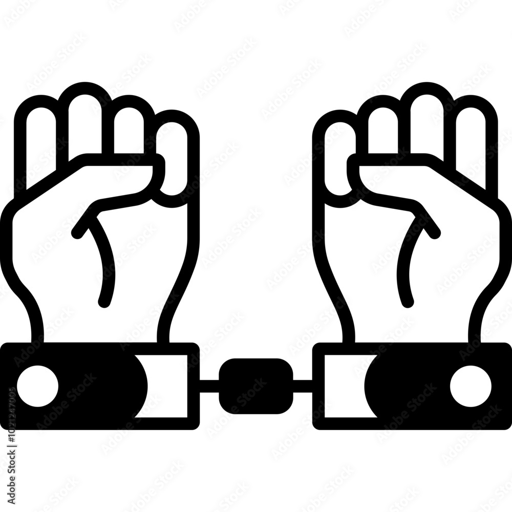 Arrest vector icon Arrest vector icon