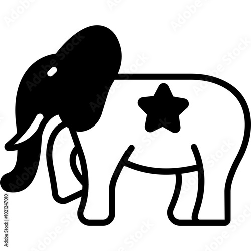 American Democratic Symbol vector icon