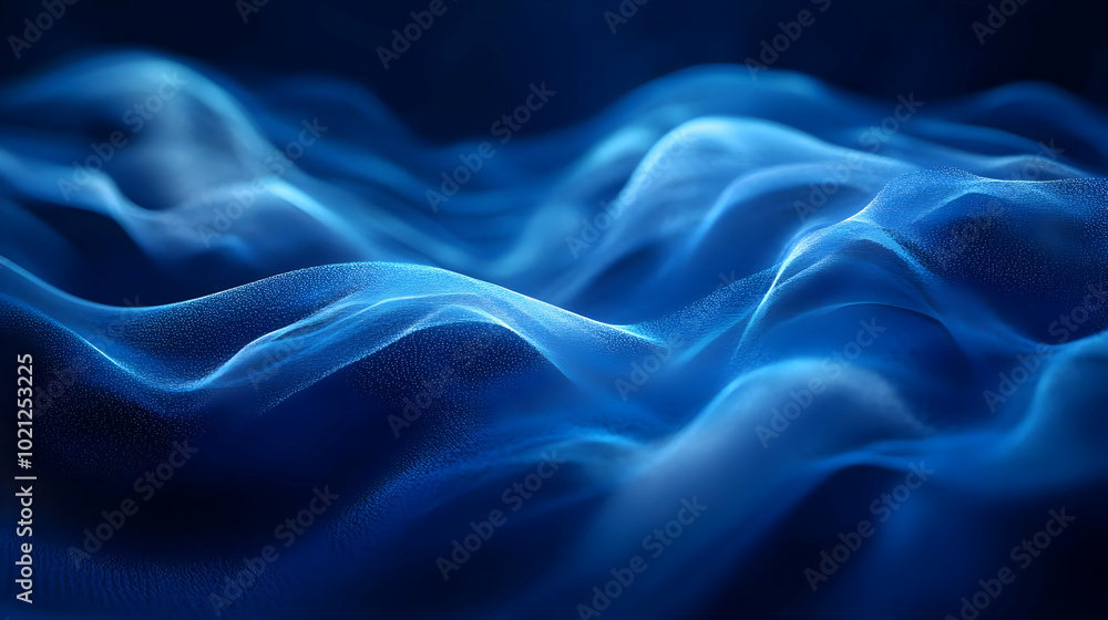 Obraz premium Abstract 3D Blue Wave Background