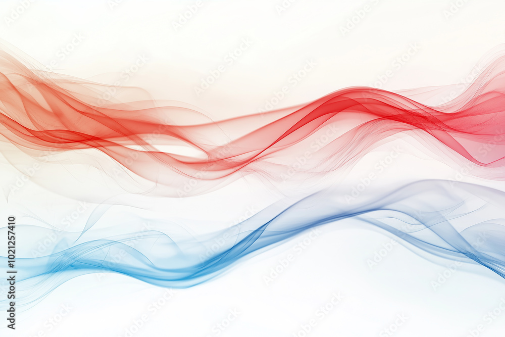 Red/blue abstract on white background. generative AI Red/blue abstract on white background. generative AI