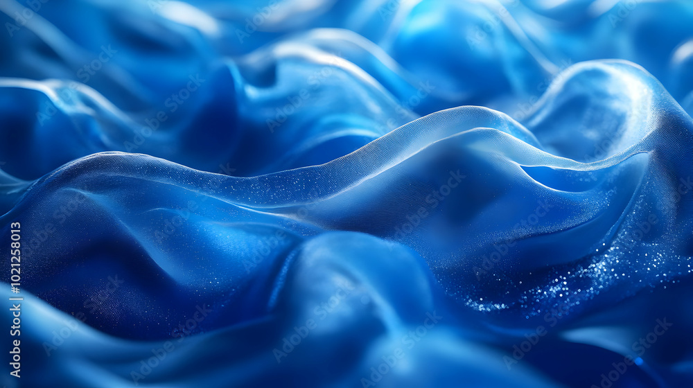 Fototapeta premium Blue Abstract Fabric Background