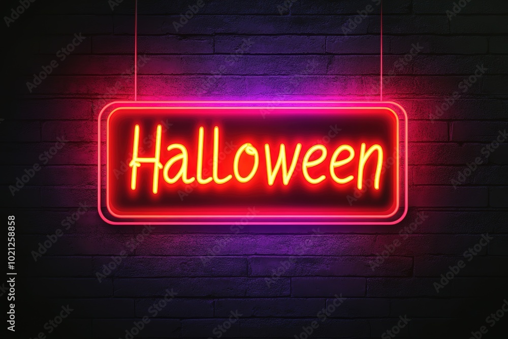 Illustration of a neon sign with the text Illustration of a neon sign with the text