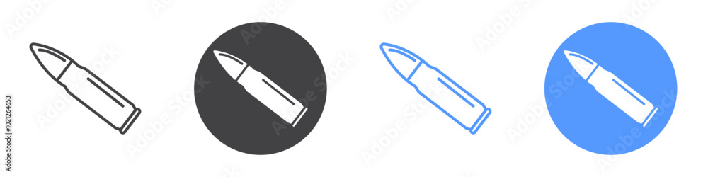 Bullet icon Flat art in black and white isolated Bullet icon Flat art in black and white isolated