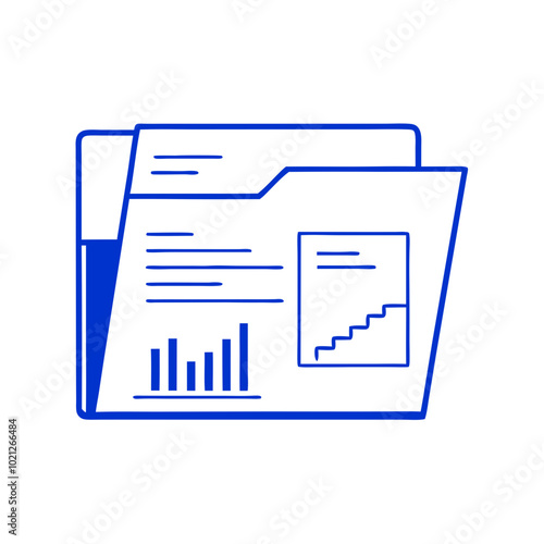 Folder with financial reports