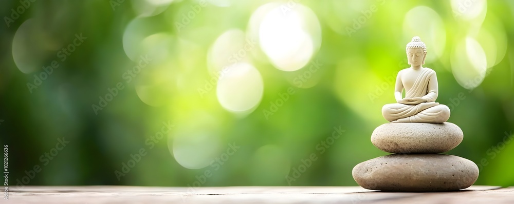 Obraz premium Tranquil Scene - Embrace Inner Peace and Stillness in an Ethereal Environment for Gentle Calm and Awareness